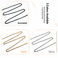 Chaîne à maillons de luxe ajustable en gros pour la fabrication de cordons, colliers, bracelets, accessoires, breloques de sac et de sac à main