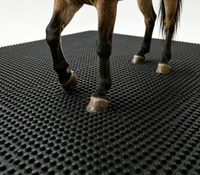 Tapis en caoutchouc antidérapant et amortissant pour écuries de chevaux, remorques et hangars, surface à picots résistante à l'usure et à bulles