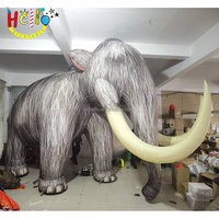 Performance de défilé personnalisée animaux préhistoriques modèle gris géant mammouth gonflable