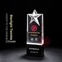Personalizzato Pronto per la spedizione di Cristallo Stella Inciso Placca Design Unico Premio Trofeo di Cristallo