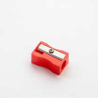 Taille-crayon en plastique à trou unique en gros, logo personnalisé, portable, fournitures scolaires, fournitures de bureau, outil de papeterie de bureau