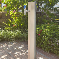 Robinet de jardin moderne avec poignée en acier et fer Robinet de robinetterie en céramique Support de tuyau de pompe à essence Fontaine de bassin pour jardin