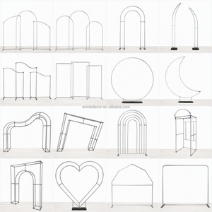 Support de toile de fond de mariage réglable ANNIELU, 2 pièces, cadre tubulaire en T haut pour cérémonie en extérieur, fête, arrière-plan de photomaton - Product Image 5