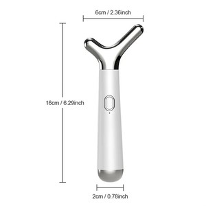 Masajeador de ojos mágico eléctrico de acero inoxidable ABS en forma de Y Popular Dispositivo de varita de masaje <span class=keywords><strong>Facial</strong></span> en V para Reino Unido/UE/CN - Product Image 5