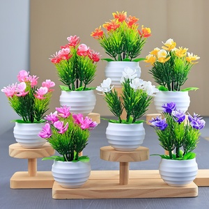 Plantas Artificiales en Macetas Pequeñas, Decoración de Interiores para el Hogar, Adornos de Oficina, Bonsái, Plantas Verdes de Escritorio, 15 cm de Altura - Product Image 2
