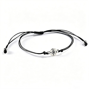 Colgante de gorro de graduación, pulsera de cuerda encerada, aleación de zinc, regalo unisex, joyería - Product Image 3