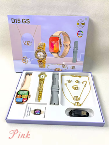 D15 Gs <span class=keywords><strong>Montre</strong></span> Connectée 2025 pour <span class=keywords><strong>Femme</strong></span>, Luxe A58 Plus Smartwatch, Ensemble de Montres Connectées 7 en 1 - Product Image 4