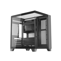 Boîtier PC Gamer MicroATX en Alliage d'Aluminium avec Verre Trempé TG sur 3 Côtés, Design Cool, Boîtier de Jeu Mid Tower
