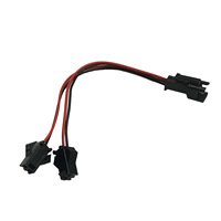 Kabel Konektor JST SM 2 Pin Male Female Plug 15CM dengan Selubung PVC, Kawat Tembaga Berlapis Timah, Kabel Ekstensi Daya untuk LED Strip