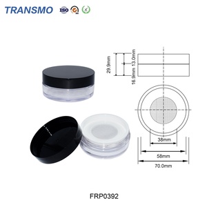 High-end Easy Use Round Powder case With Private logo <b>Makeup</b> <b>Box</b> Transparent Empty Loose Powder Jar With Sifter - Product Image 2
