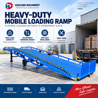 Rampe de chargement mobile robuste, rampe de déchargement hydraulique réglable pour conteneurs, pour la logistique d'entrepôt