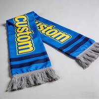 Écharpe de supporter en polyester pour le football, personnalisable avec logo, impression double face, pour événements promotionnels et de soutien d'équipe