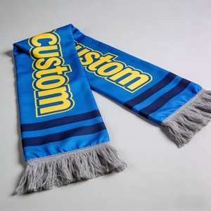 批发涤纶足球迷围巾定制徽标双面印花球迷围巾球队助威和促销活动 - Product Image 2