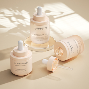 ขวดแก้วกลมขนาด20มล. 30มล. สำหรับใส่น้ำมันสำหรับทำผมบนใบหน้าขวดหยดเซรุ่มบรรจุภัณฑ์พร้อมหลอดหยดโลโก้แบบกำหนดเอง - Product Image 5