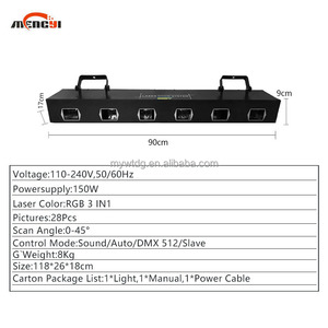 ไฟเลเซอร์ KTV 6หัวแบบเต็มสีแสง KTV แฟลชภาพเคลื่อนไหวไฟสแกนบาร์ RGB <span class=keywords><strong>3D</strong></span> สินค้าใหม่ - Product Image 2