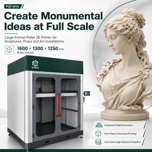 Impresora 3D de gran formato FGF de pellets, 1600 x 1300 x 1250 mm, máquina de cama plana multimaterial para prototipado de esculturas - Product Image 1