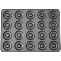 Moule à donuts en silicone personnalisé de 6 à 20 cavités, antiadhésif, sans BPA, pour donuts, muffins, gâteaux, biscuits, bagels