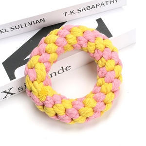 Juguete mordedor anudado de cuerda tejida para gatos y perros, para masticar y limpiar los dientes, al por mayor - Product Image 5