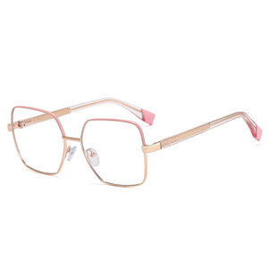แว่นตาผู้หญิงทรงสี่เหลี่ยมโอเวอร์ไซส์2025แว่นสายตายาวความละเอียดสูงกรอบโลหะแว่นตาคอมพิวเตอร์ป้องกันแสงสีฟ้า TR90 - Product Image 3