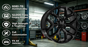 ล้อแม็<span class=keywords><strong>ก</strong></span> HZH ราคาดี ขนาด 22 24 นิ้ว 6x139.7 สำหรับ Chevy Silverado Tacho Gmc Sierra Ykon ลาย Snowflake - Product Image 4