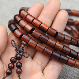 Pulsera de Madera de Palisandro de Laos con 108 Cuentas en Forma de Barril, Joyería Unisex, Regalo, Hecho en Hangzhou - Product Image 4