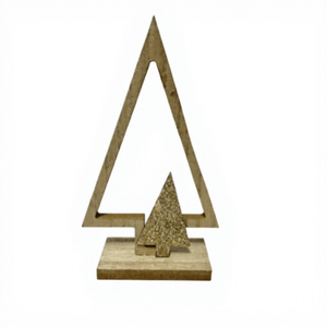 Sapin de Noël rustique en bois, fait main, en bois naturel, décoration de Noël pour la maison, le salon, la chambre, la table, les fêtes - Product Image 5