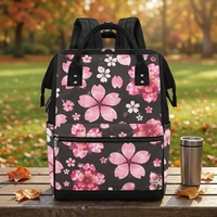 Exklusive Maßanfertigung Große Wickeltasche für Frauen Print-on-Demand Hawaiianische Tropische Blumen- und Pflanzenmuster Rucksack