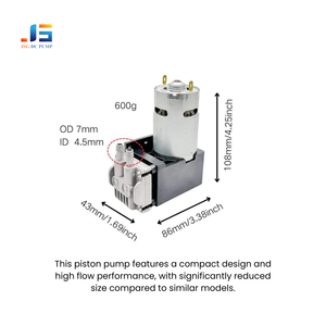 משאבת ואקום אוויר מברשת יניקה 650kpa 30lpm בלחץ גבוה אלומיניום <span class=keywords><strong>dc</strong></span> מיני מדחסים משאבת ואקום למשאבה רפואית - Product Image 4