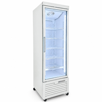 Congélateur vertical commercial à 1/2/3 portes vitrées, vitrine de congélation à basse température pour aliments surgelés, congélateur profond pour supermarché