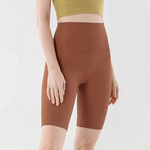Shorts de vélo effet seconde peau été 2026 - Shorts de yoga sculptants taille haute 5 pouces pour <span class=keywords><strong>femme</strong></span> - Product Image 4
