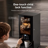 Machine à café instantanée de qualité commerciale MiaoQue 308F avec méthode de mélange hybride, distributeur d'eau à bouton dédié, garantie de 2 ans