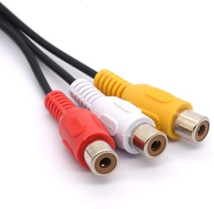 Estéreo de 3,5mm a 3 Cables Y conectores Rca Aux del coche Digital adaptador óptico Y divisor de Video de <span class=keywords><strong>Cable</strong></span> de Audio para <span class=keywords><strong>tv</strong></span> - Product Image 4