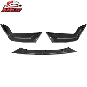 Lèvre de pare-chocs avant compatible avec Honda Civic 2017-2021 Si 5 portes Hatchback, effet fibre de carbone, 3 pièces, pièces auto de haute qualité, kit carrosserie - Product Image 6