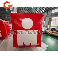 Bouée cube gonflable en PVC personnalisée bouée carrée de sports nautiques pour les marqueurs de bouée gonflable de course de natation