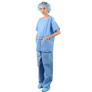 Uniforme d'hôpital combinaison de gommage chirurgical pour médecins et infirmières combinaison de gommage médical jetable hôpital