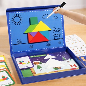Jeux éducatifs Montessori pour enfants, développement cérébral, jeux intellectuels pour tout-petits, puzzle en bois Tangram, boîte cadeau, jouets pour enfants - Product Image 4