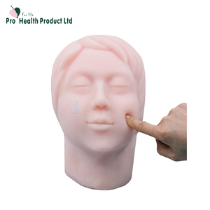 Tête de mannequin femme en silicone souple avec suture de peau osseuse Modèle de visage en PVC pour l'entraînement aux remplisseurs de Botox - Product Image 5