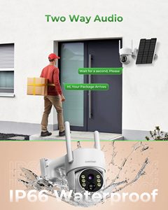 ソーラーセキュリティカメラ ワイヤレス屋外用 10インチモニター付き、10CH NVR 2K監視カメラ 360度対応 °   カラー暗視機能、500GB HDD - Product Image 6