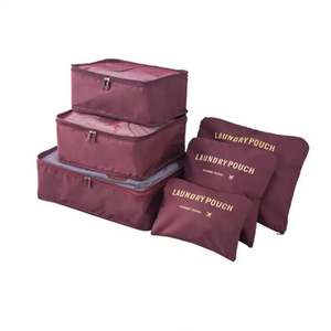 Sac de voyage imperméable 6 pièces Organisateur de sous-vêtements de voyage Organisateur de chaussures Sac de rangement pour vêtements de voyage Ensemble d'organisateur de sac de voyage - Product Image 5