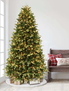 Wholesale High Quality Artificial PE Spruce <b>Christmas</b> <b>Tree</b> | Standing Base | Multicolored <b>LED</b> <b>Lights</b> | 5-10Ft Size | Fireproof | - Product Image 3