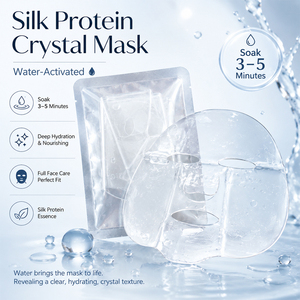 Masque facial en feuille de collagène hydrolysé hydratant OEM ODM avec acide hyaluronique, activé à l'eau en 3-5 minutes - Product Image 3