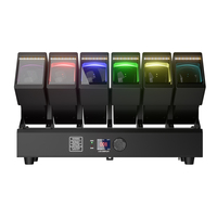 Projecteur matriciel à faisceau mobile puissant 6x60W RGBW LED avec anneau magique et contrôle par pixel, éclairage de scène professionnel pour événements DJ