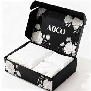 Boîte d'expédition auto-scellante en carton ondulé personnalisable Bande adhésive à déchirure facile Emballage cosmétique pliable pour <span class=keywords><strong>chaussettes</strong></span> - Product Image 1