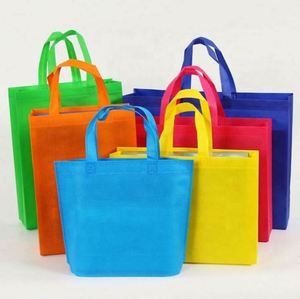 High Quality Custom Non-Woven Tote <b>Bag</b> for Shopping <b>Long</b> Handle with Logo Print Letter Pattern Style Promotional Item - Product Image 1