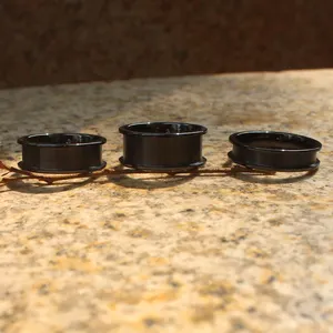 Chip NFC kustom 8mm 6mm 4mm keramik hitam kosong untuk tatahan DIY Opal kayu saluran cahaya Inlay pembuatan cincin inti