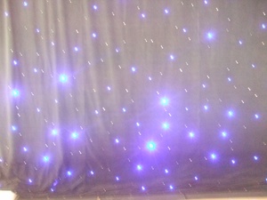 Full color Starry Sky Cloth Drape Background Stage Disco DJ Wedding RGB Star Led Light Curtain con DMX per la decorazione dello sfondo - Product Image 5