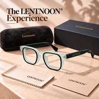 Montures de lunettes en acétate épais avec logo personnalisé, lunettes optiques carrées géométriques rétro de luxe, fabriquées à la main, prêtes à être expédiées