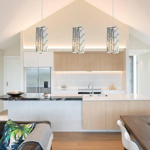 <strong>Chrome</strong> <strong>Pendant</strong> Lighting Modern <strong>Pendant</strong> <strong>Light</strong> Mini Crystal Chandeliers Adjustable <strong>Pendant</strong> <strong>Light</strong> Fixture for Kitchen Island 3 Pack - Product Image 5