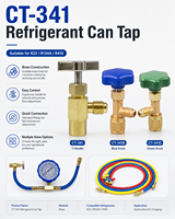 Abrelatas de refrigerante Manual de los cinco continentes, R22/R134A/R410, diafragma de válvula de seguridad de apertura Universal de freón para Gas,