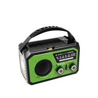 Solar-Handkurbel-Notfallradio H21 AM/FM Internet-Empfänger ABS Tragbares Audiogerät USB-Aufladbare Batterie Taschenlampe